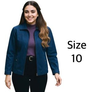 Allison Daley Blue Cotton Jean Jacket Women’s Size 10